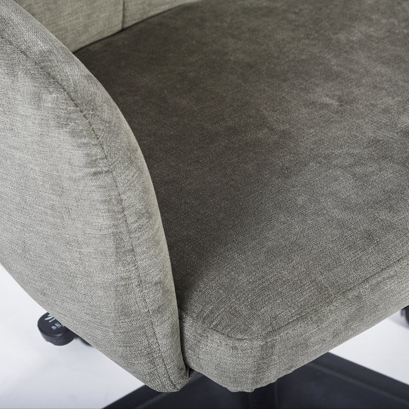 Nate Velvet Office Chair, Grey