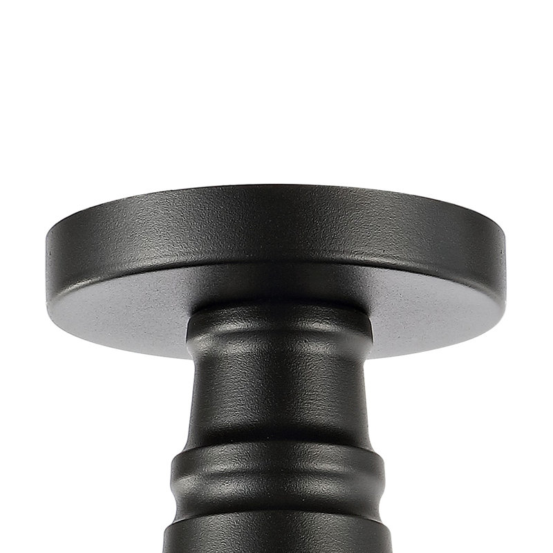Plafonnier semi-encastré 1 lumière 14 po, Noir