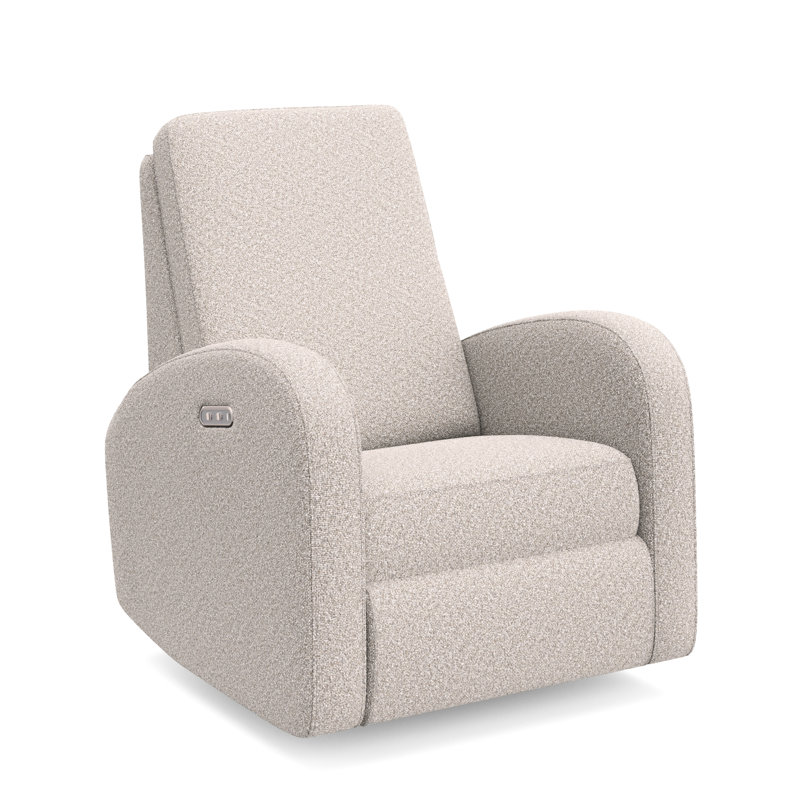 Santa Monica Power Recliner Swivel Glider with USB, Dune Basketweave