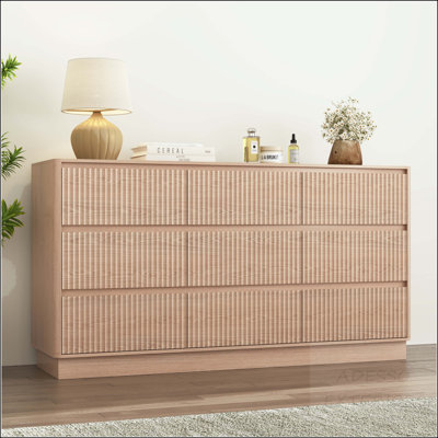 Commode 9 tiroirs Wave Design - Mid-Century