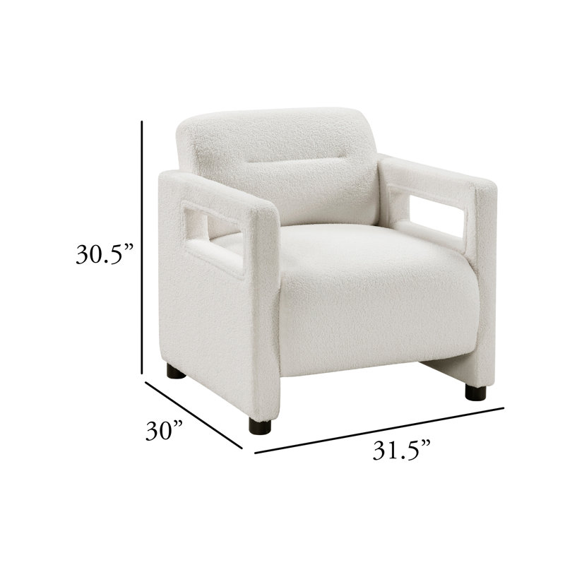 Chaise avec accoudoirs Osy, Beige