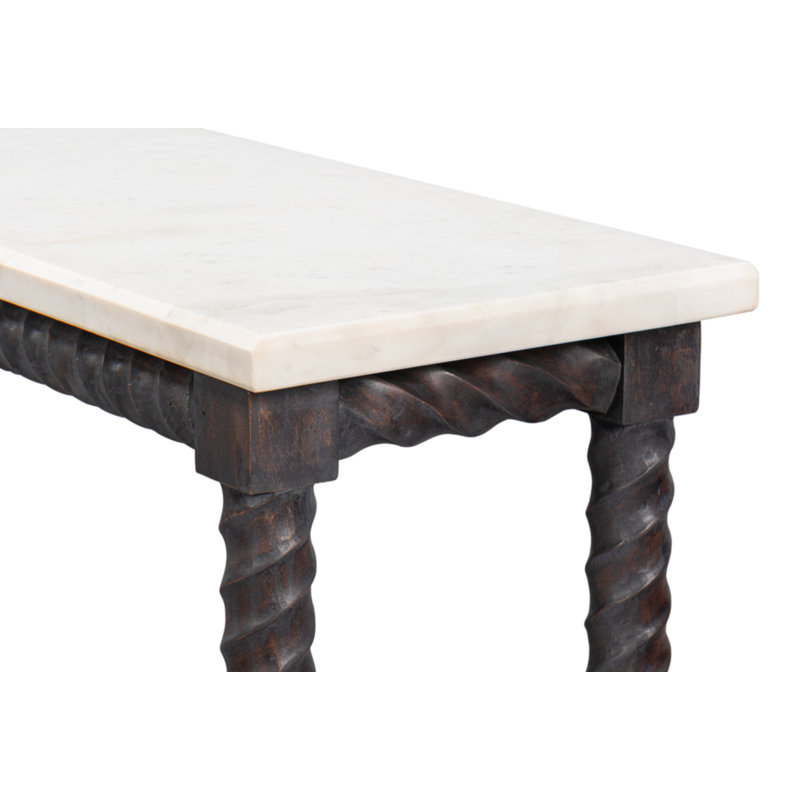 Barley 80'' W Marble Console Table