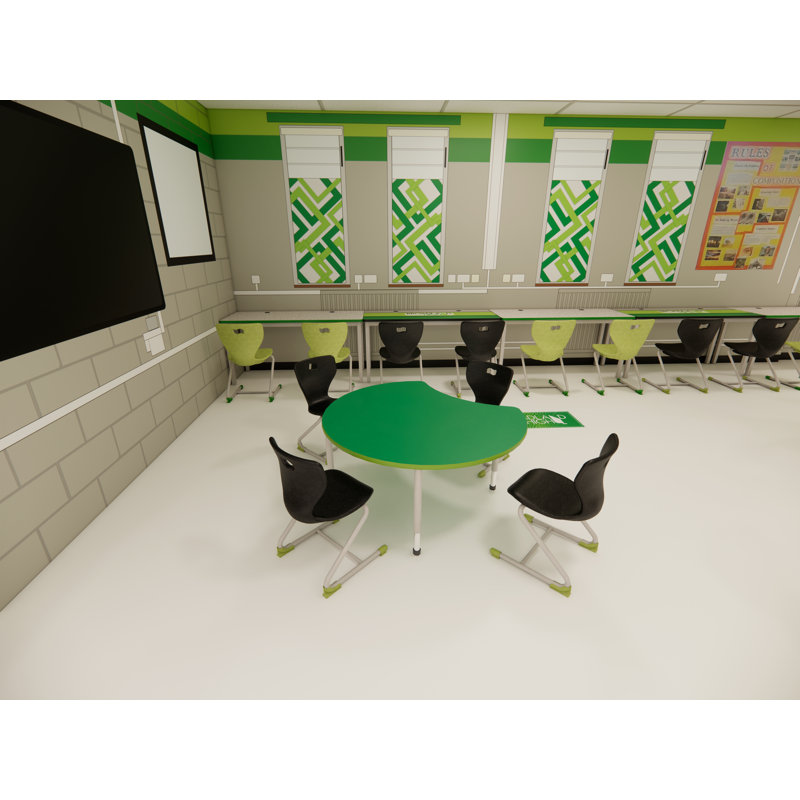 Collaborative Learning Table With Deluxe Legs - Cookie, 48" W x 48" D