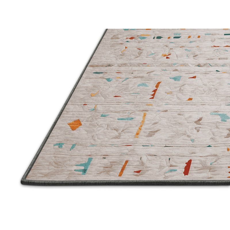 Tapis gris soyeux et moelleux, Rectangle 2 pi x 3 pi