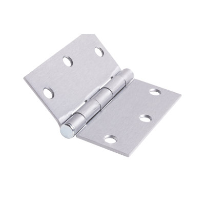 Charnière carrée à mortaise pleine 3,5 po x 3,5 po avec goupille amovible - ensemble de 2
