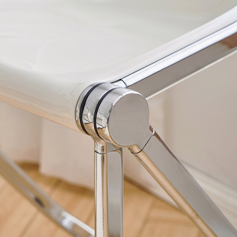 Chaise d'appoint pliante usagée Home Transparent Ins Retro Office Leisure
