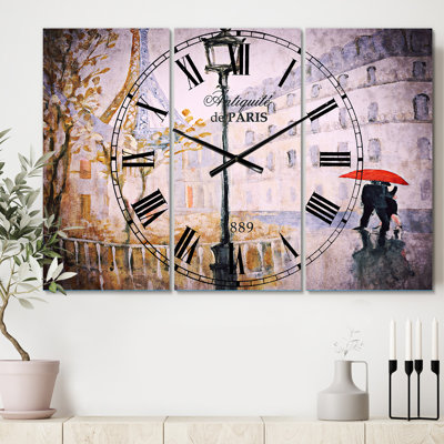Love in Paris V - Horloge murale traditionnelle