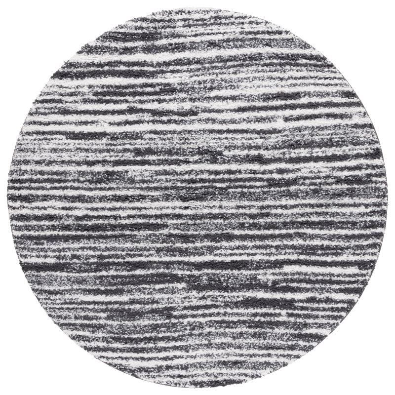 Tapis de couleur unie Essoura Performance, Rond 6 pi 7 po