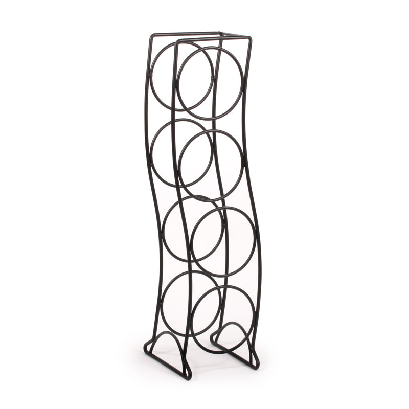 Curve Wine Racks Tabletop Wine Bottle Rack, Black