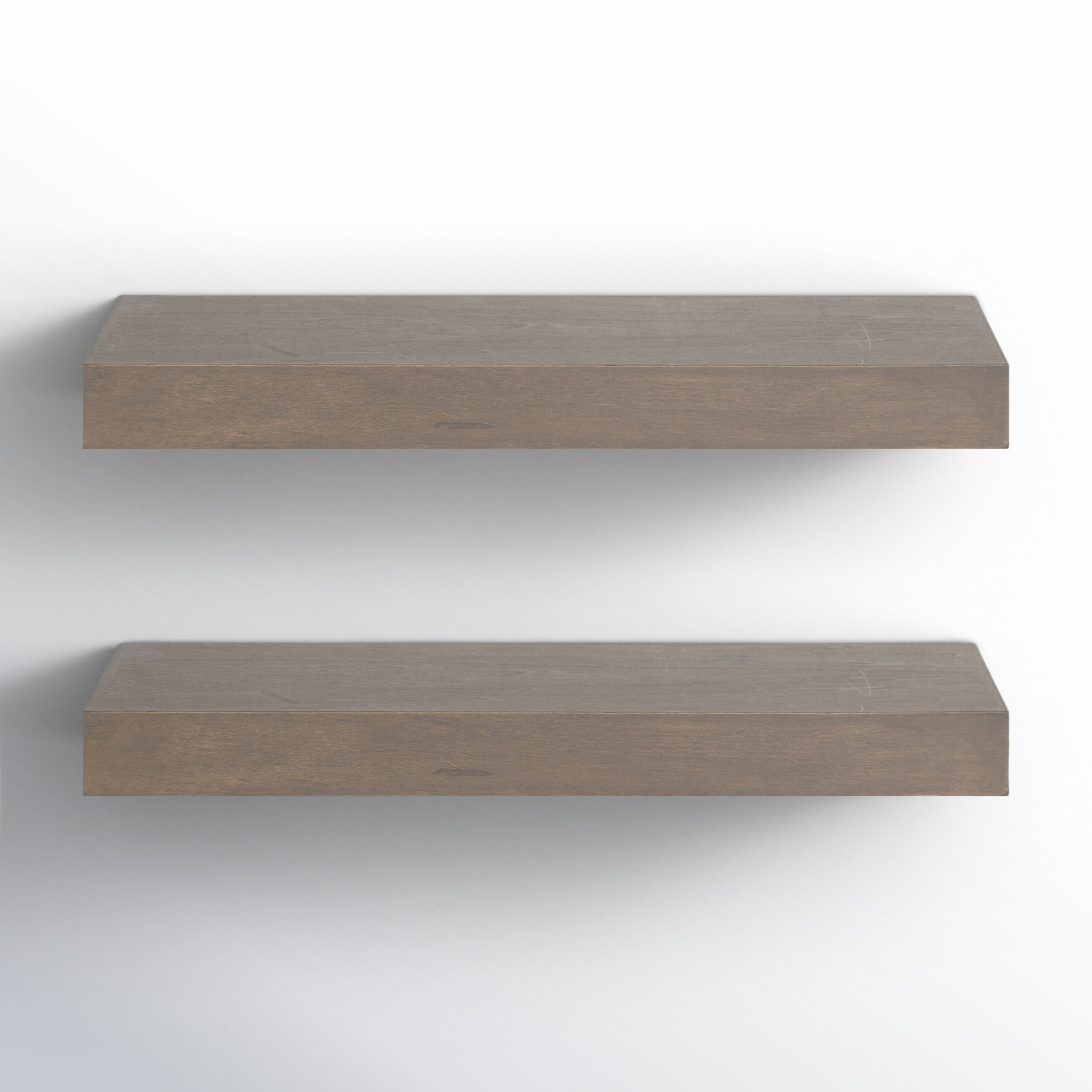 Jeremiah 2 Piece Picture Ledge Wall Shelf, Gray, 2.3" H x 24" W x 8" D