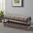 Modern Upholstered Entryway Bench with Shoe Storage Shelf Geometric Pattern Seat -2002129375-2002129370