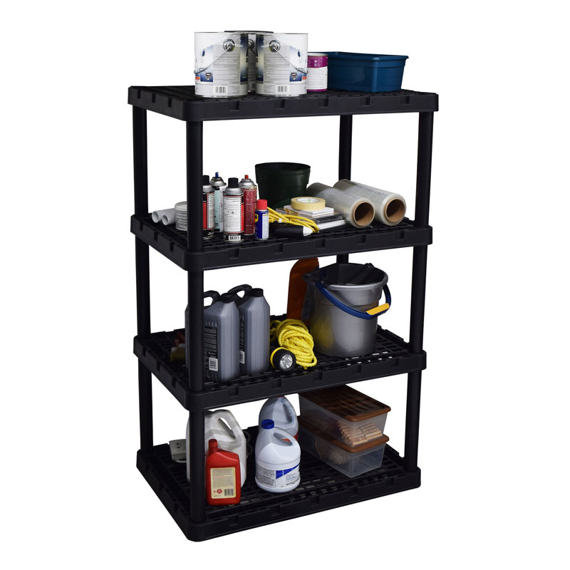 36'' W Plastic Storage Rack, 56.25" H x 36" W x 24" D