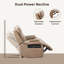 Canapé inclinable électrique Jasper 60 po en cuir avec port USB - Taupe-1477393842