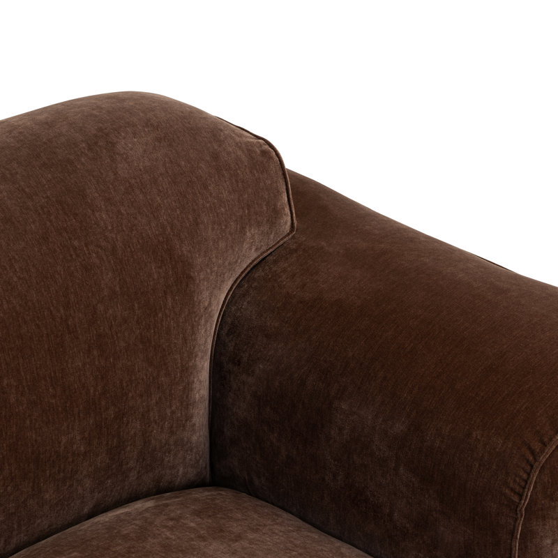 Canapé en velours de chenille 107,5 po Nardo,  Brun bronze