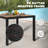 Patio Dining Table For 4, Acacia Wood Top, Pe Rattan-wrapped Metal Frame-186078791