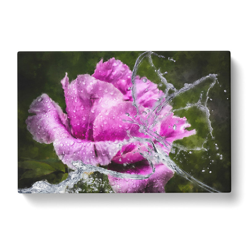 Purple Peony Flower Vol.2 - Wrapped Canvas, 40cm H x 60cm W x 3cm D