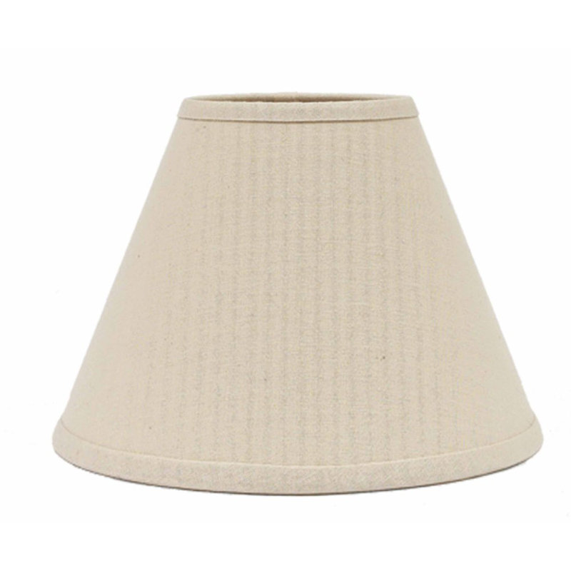 Abat-jour empire en coton (araignée) de couleur crème, H 10,5 po x l 14 po x P 14 po