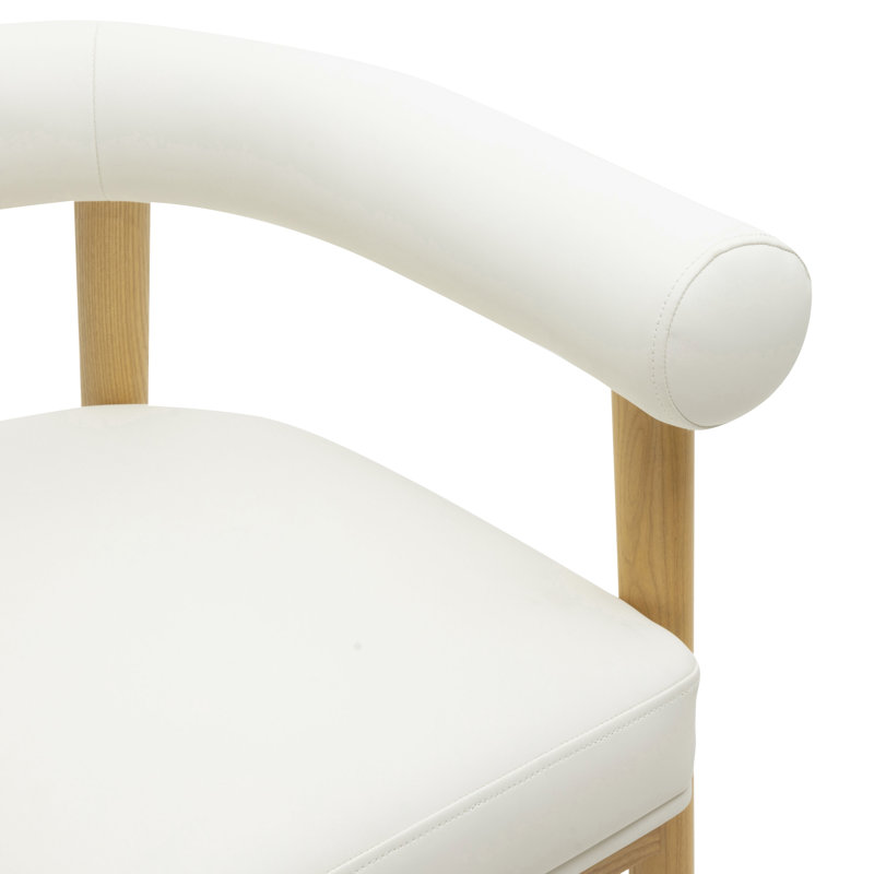 Spara Vegan Leather Counter Stool, White