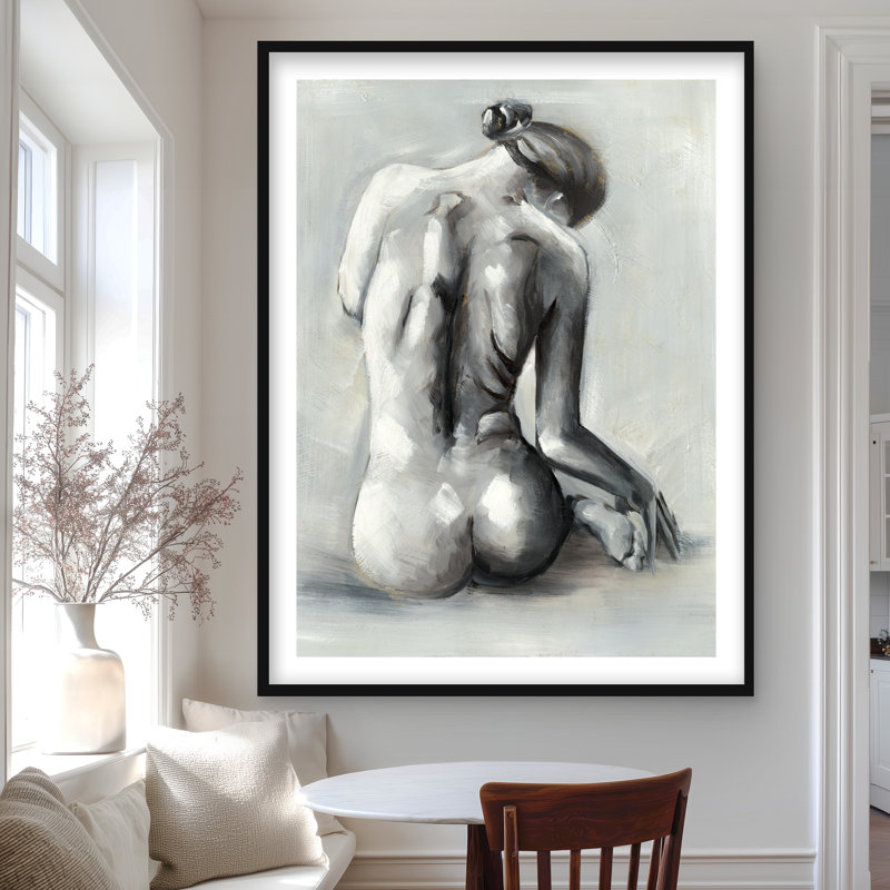 «Nude Woman from Be Back - Beauty Livingroom», reproduction encadrée
