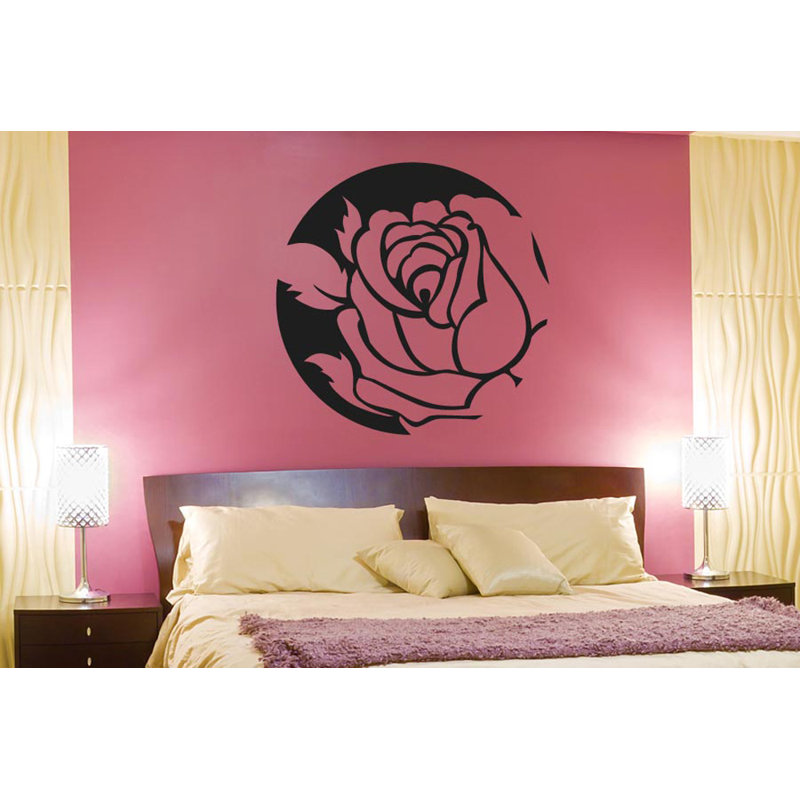 Plants & Flowers Non-Wall Damaging Wall Decal, Black