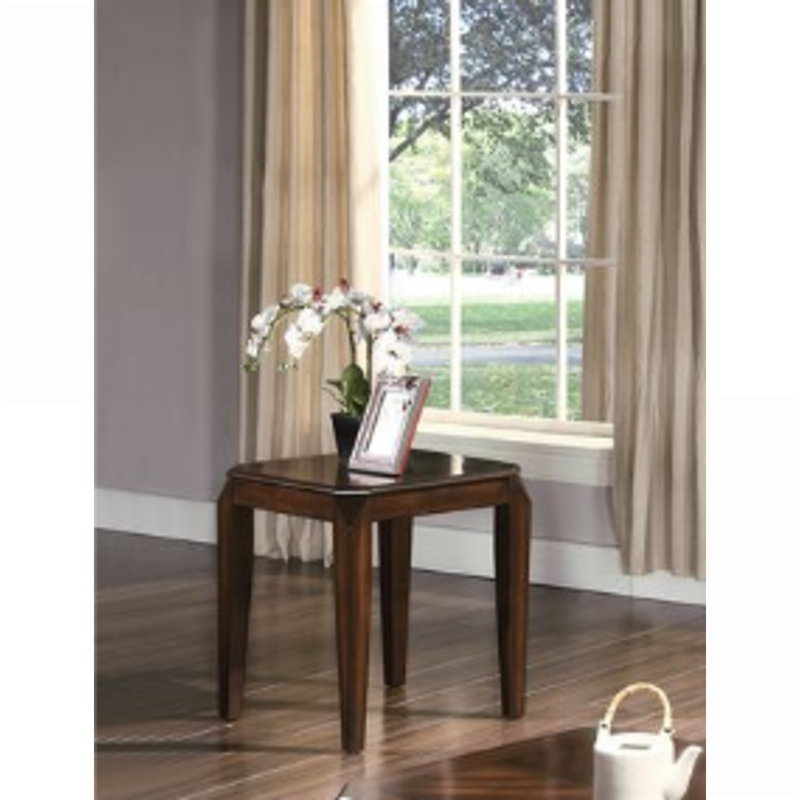 Noyer café 3PC & amp; Ensemble de tables de bout pour le salon - tablette de rangement Conception de parquet