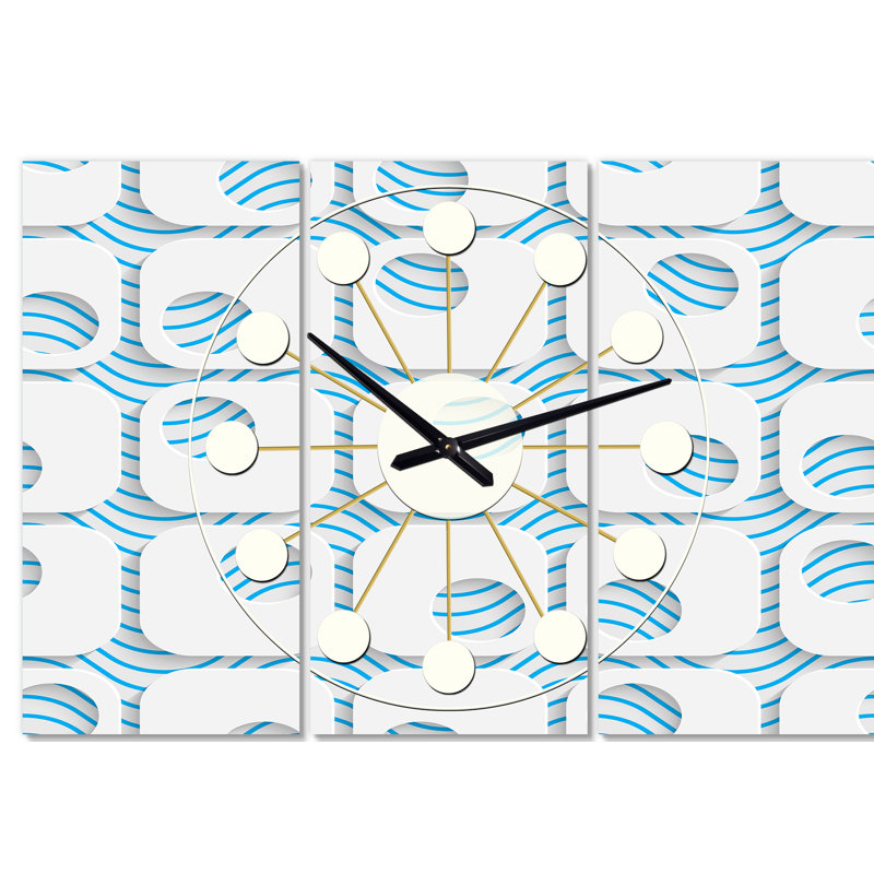 Horloge murale surdimensionnée 3d iii Mid-Century