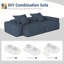 Canapé modulaire surdimensionné moderne avec 2 chaises longues, 2 accoudoirs, tissu chenille étincelant, coussins moelleux, 4 coussins, bricolage 4 pièces, aucun assemblage requis.-1770408405