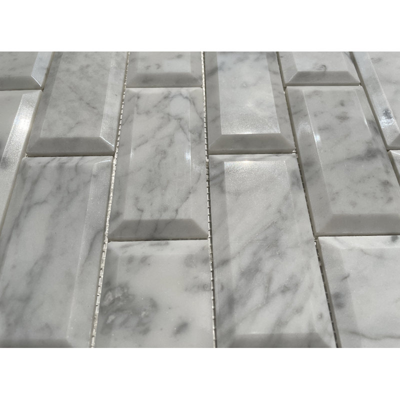 12 in. x 12 in. Glazed Marble Tile