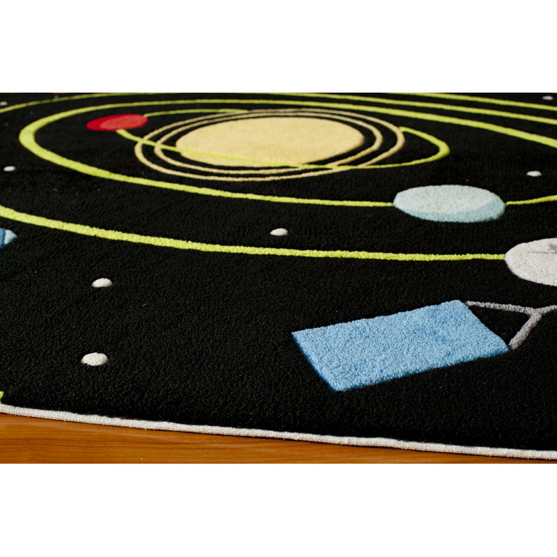 Tapis noir touffeté à la main Cecelia, Rectangle 3 pi x 5 pi