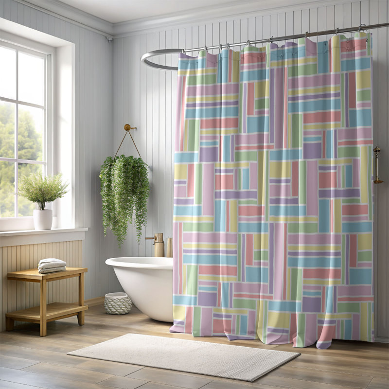 Rideau de douche Rainbow Gleam - Premium, H 74 po x l 71 po