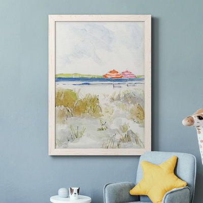 «Sketchy Beach II», peinture sur toile encadrée
