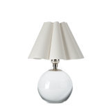 Giorgio Crystal Mini Lamp (Natural Brass with White Shade)