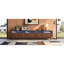 Meuble télé à DEL et centres de divertissement, 78 pouces noyer MDF Modern Home