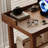 Tan Rectangular Solid Wood desk-108954462