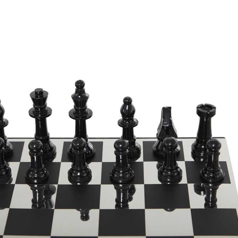 Limairy 16.5" Chess Table, Black