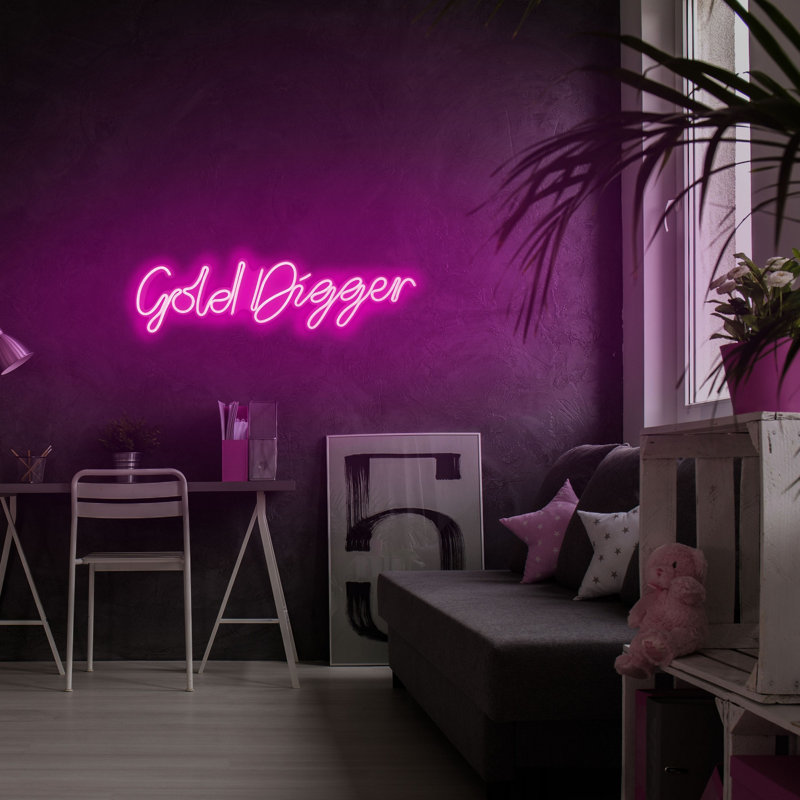 Rubans de lumières flexibles à DEL au néon, couleur rose, 25,2 x 6,3 x 0,8 pouces | IP67 imperméable, modèle en mousse de PVC, adaptateur 12V 2A | Système de suspension murale intégré | Parfait pour la décoration intérieure, les fêtes et les événements