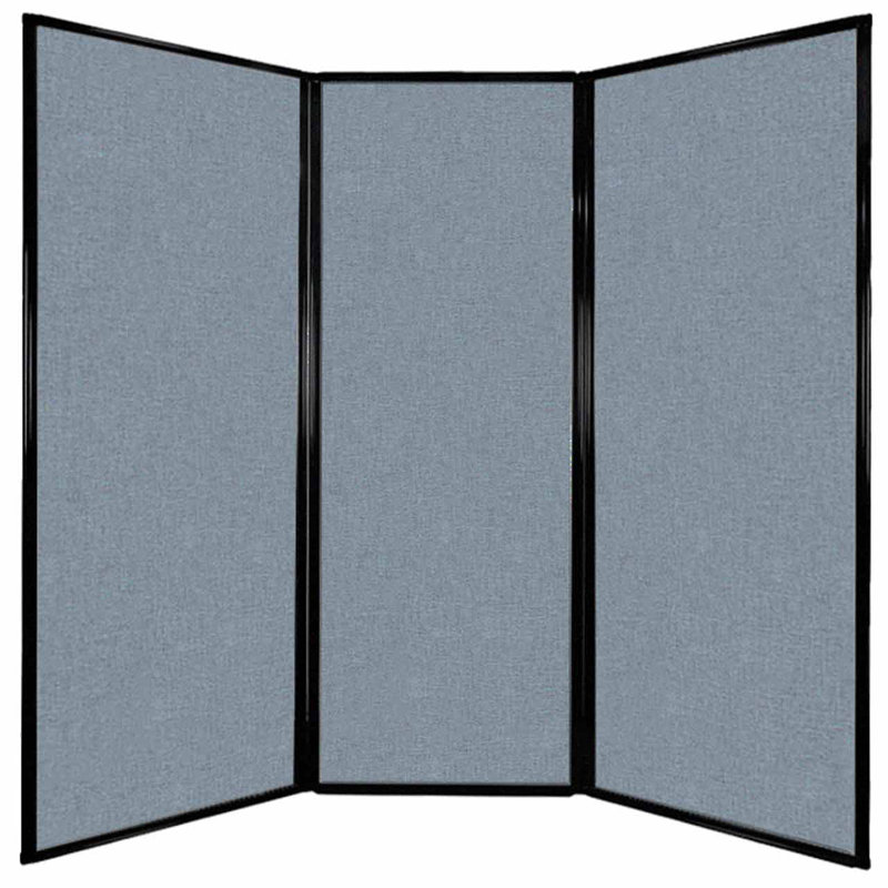3 Panel Privacy Screen, 88" H x 100" W, Powder Blue