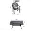 Ensemble de 7 pièces de mobilier de patio en aluminium coulé avec coussins bruns-949072829