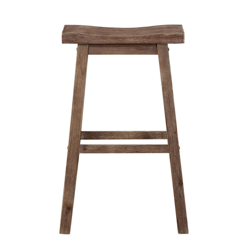 Tabouret de bar à hauteur de siège en bois avec pieds inclinés