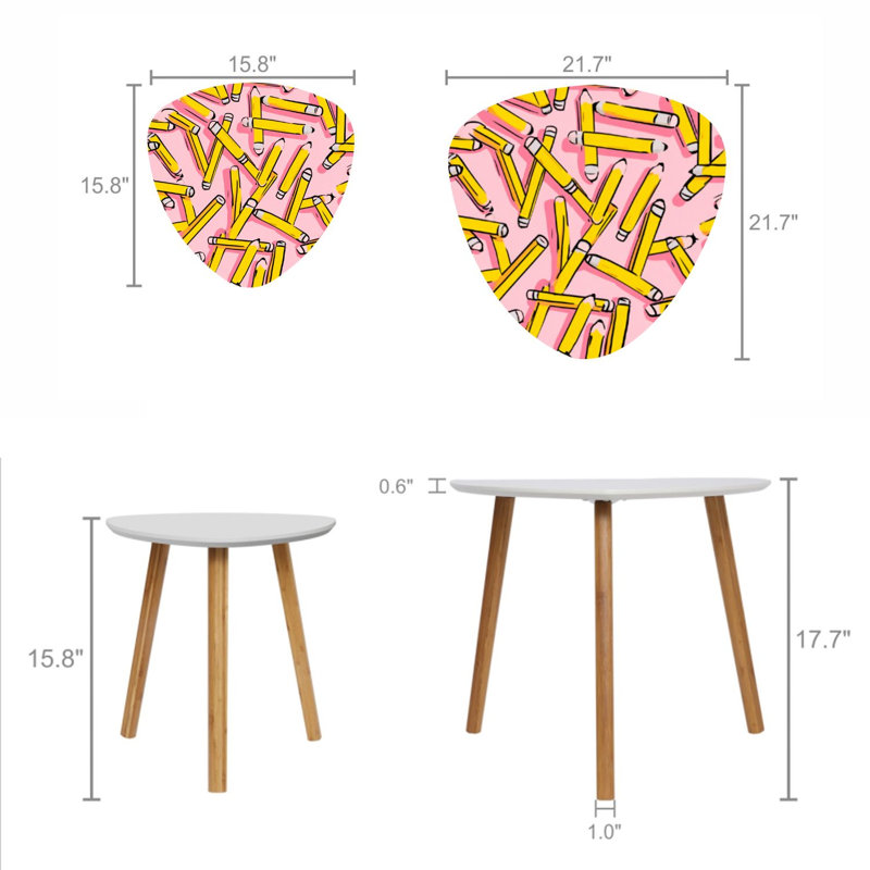Ensemble de 2 tables basses gigognes Triangle