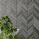 Watercolor 12" x 15" Matte Porcelain Chevron Mosaic Floor and Wall Tile
