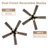 Flush Mount Reversible Ceiling Fan with 3 Lights and Remote, DC Motor 6 Speeds Ceiling Fan for Low Profile-1636148798-1631720080