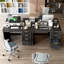 Bureau d'ordinateur 47 po avec tiroirs classeurs et tiroirs de rangement-594811241