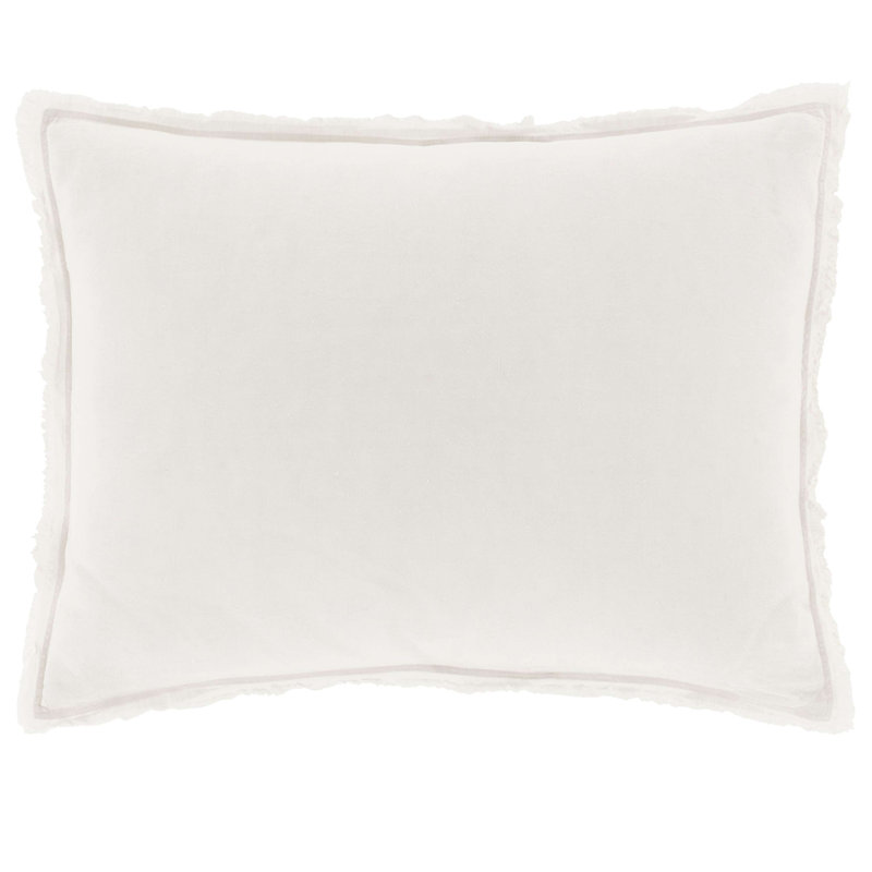 Faye Linen Sham, Standard, Dove White