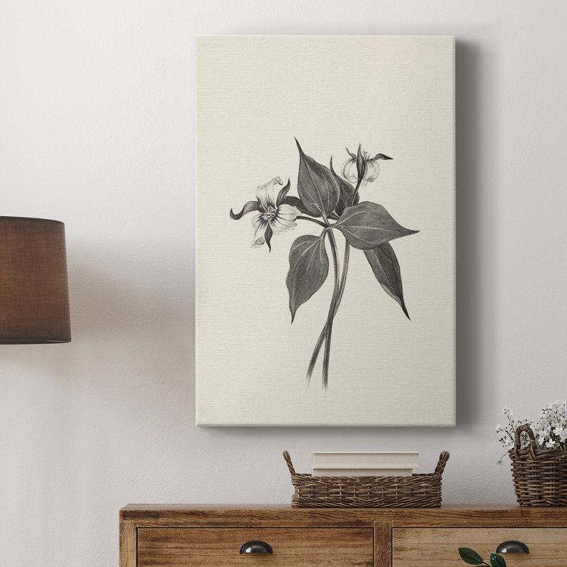 Imprimé floral rétro CLxx - galerie Cavas, H 18 po x l 12 po