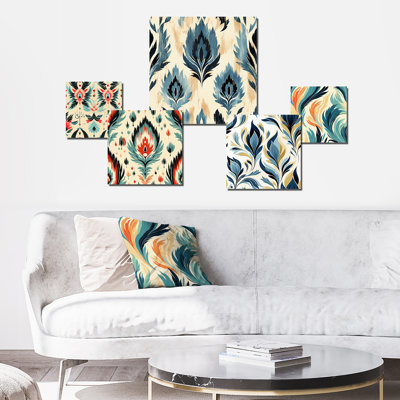 Elouan - Ensemble de 5 décorations murales Ikat