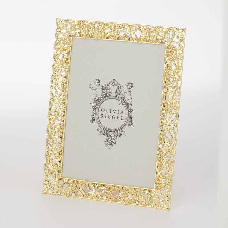 Papillon Metal Picture Frame, 5" W x 7" H, Blue