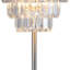 Lampe sur pied contemporaine en cristal 60,5 pouces avec base en chrome poli et faux cristal transparent-283720983