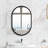 Oval Black Metal Framed Wall Mount Bathroom Medicine Cabinet With Mirror-496350335