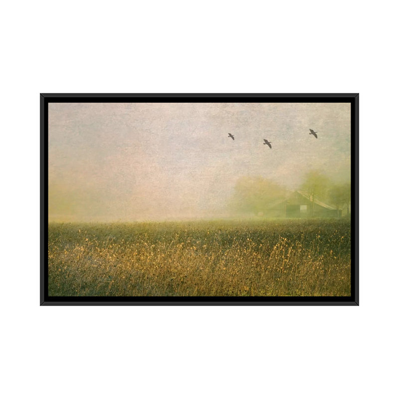 « brumey from fleuris », reproduction d’impression sur toile, H 18 po x l 26 po x P 1,5 po, Toile avec cadre noir